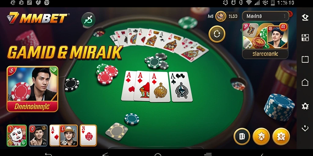 Screenshot gameplay 7MMBET menampilkan aksi seru permainan Domino.