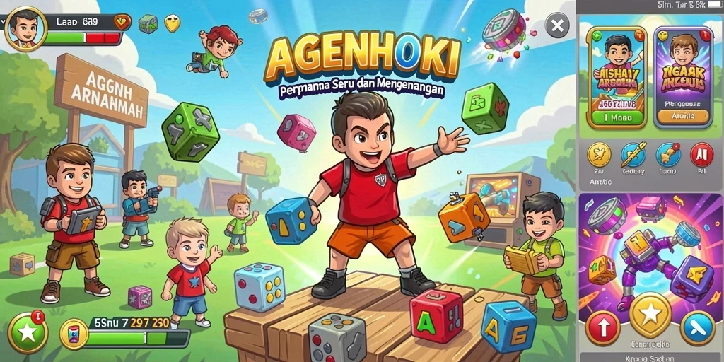 Screenshot AGENHOKI menunjukkan aksi gameplay yang seru dan mendebarkan.