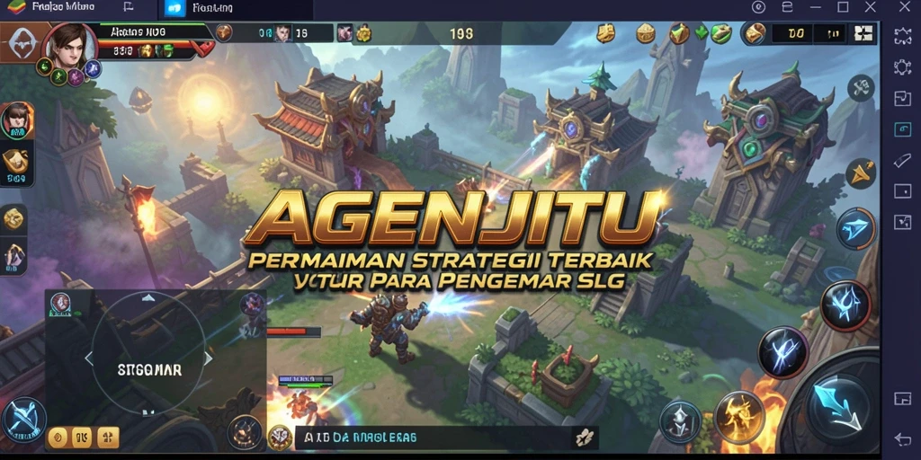 Tampilan gameplay AGENJITU yang mengasyikkan dengan strategi SLG.