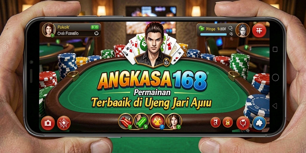 Screenshot gameplay ANGKASA168 menampilkan aksi poker yang mendebarkan.