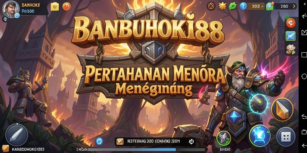 Gameplay seru BANBUHOKI88 dengan menara pertahanan strategis.