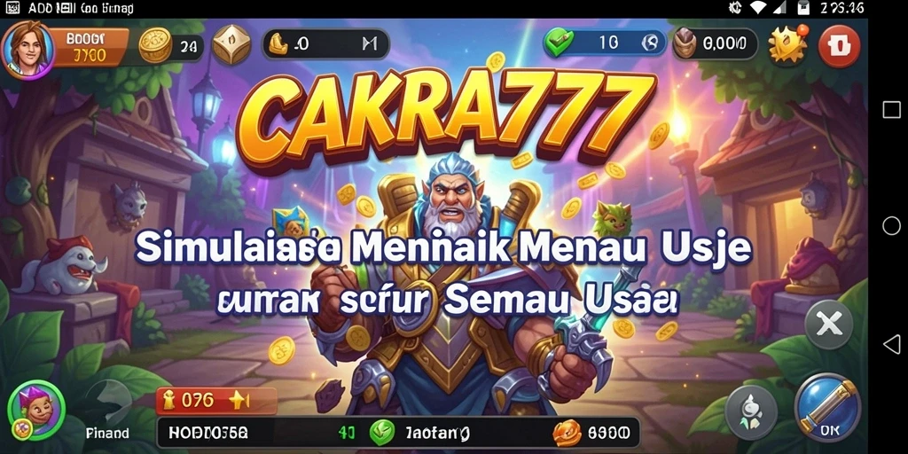 Tampilan gameplay CAKRA777 yang menawan dalam simulasi virtual.