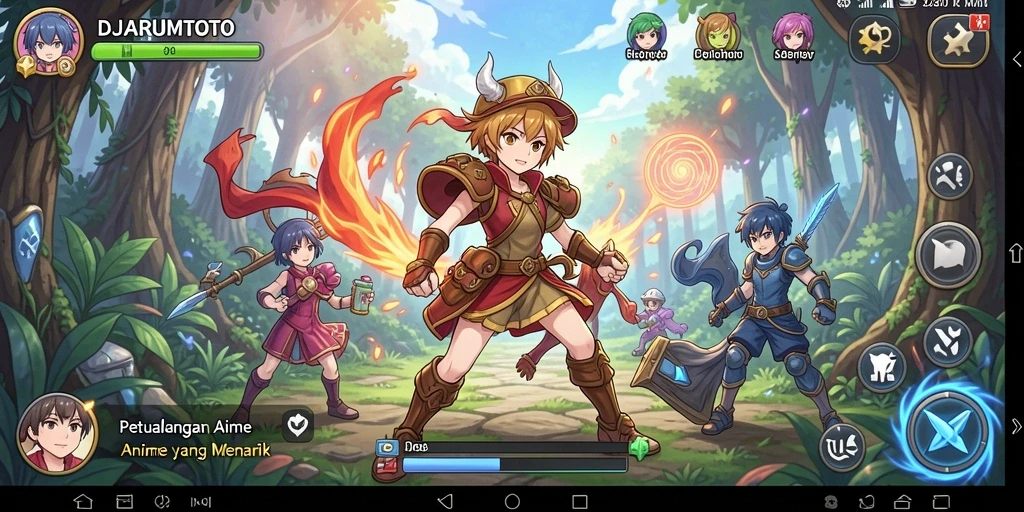 Screenshot DJARUMTOTO menunjukkan karakter dalam aksi di dunia Anime.