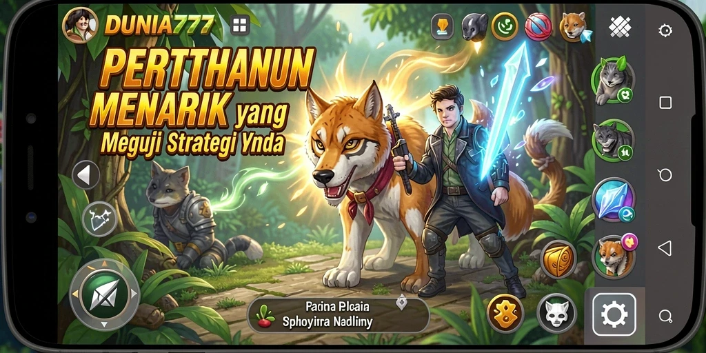 Gameplay menarik dari DUNIA777 dalam arena Tower Defense.