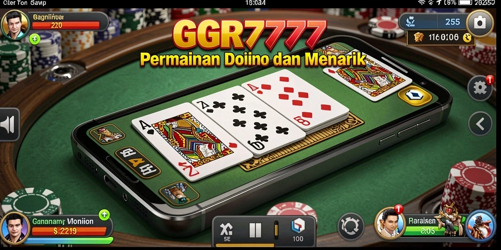 Screenshot menunjukkan gameplay menarik GGR7777 di dunia domino.