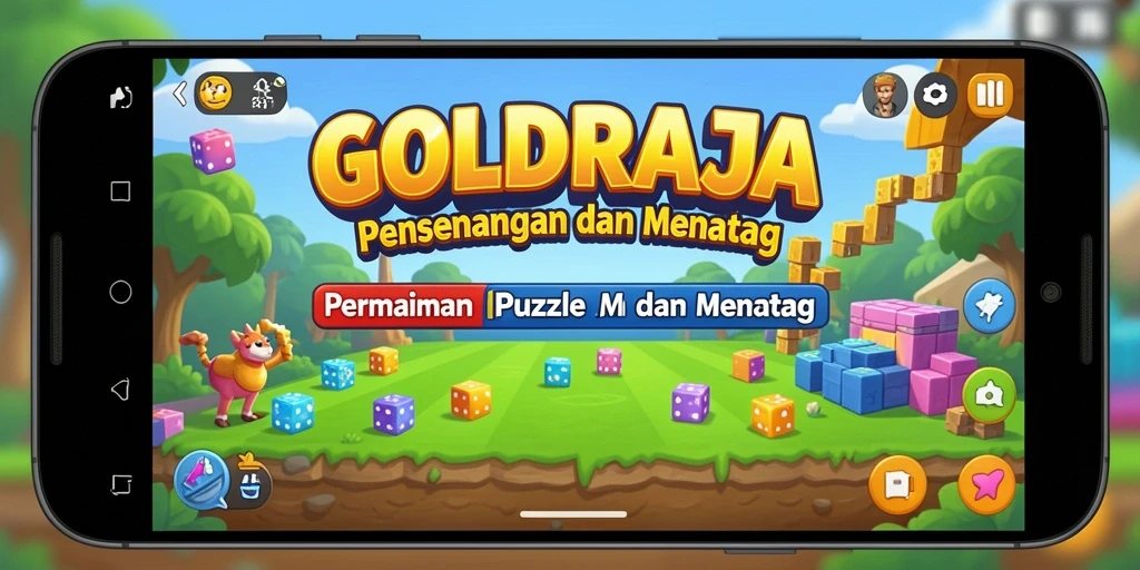 Screenshot gameplay GOLDRAJA yang penuh tantangan puzzle.