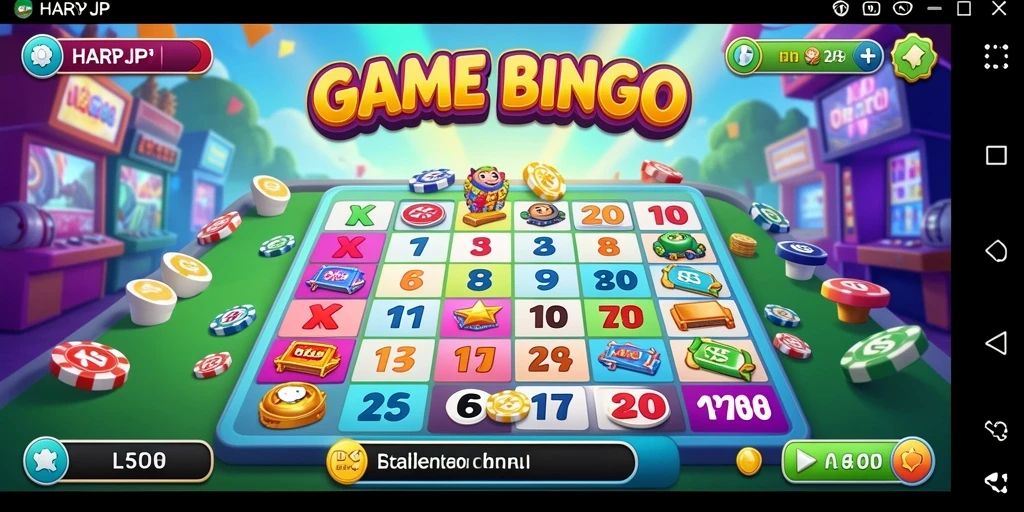 Tampilan gameplay seru di HARAPJP saat bermain Bingo.