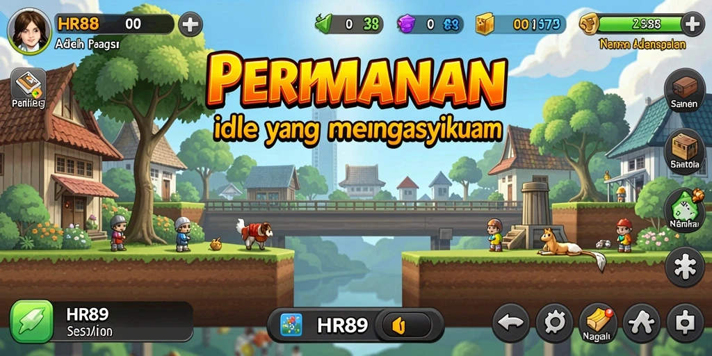 Screenshot gameplay HR89 menampilkan aksi Idle yang menarik.