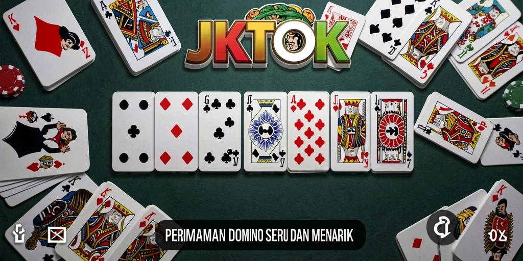 Screenshot JKTOK menunjukkan gameplay domino yang seru dan interaktif.