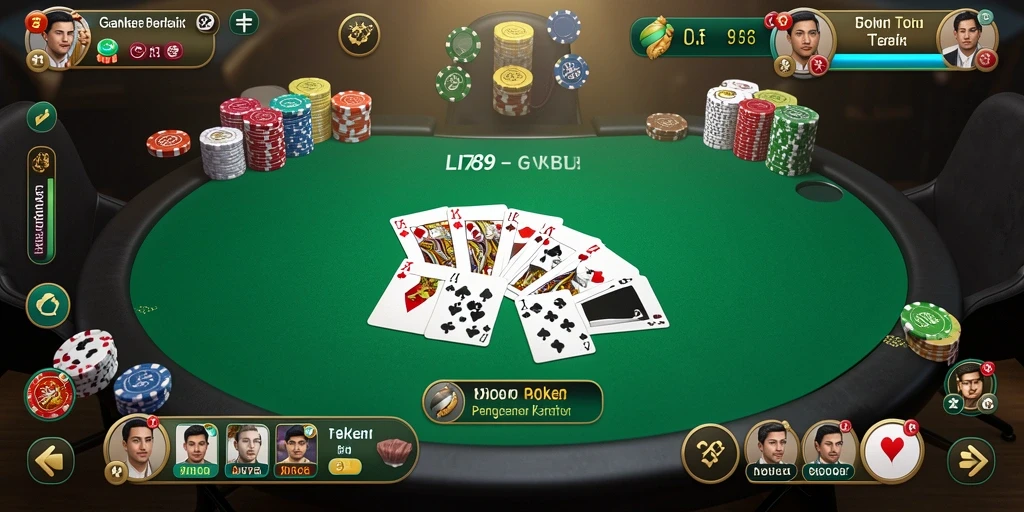Tampilan menarik dari gameplay Poker di LI789 yang menyenangkan.