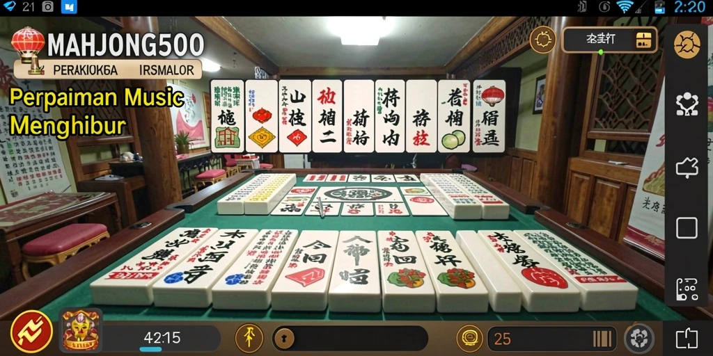Tampilan gameplay MAHJONG500 yang penuh warna dan menarik.