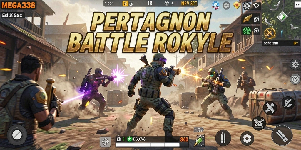 Tampilan seru aksi gameplay Battle Royale di MEGA338.