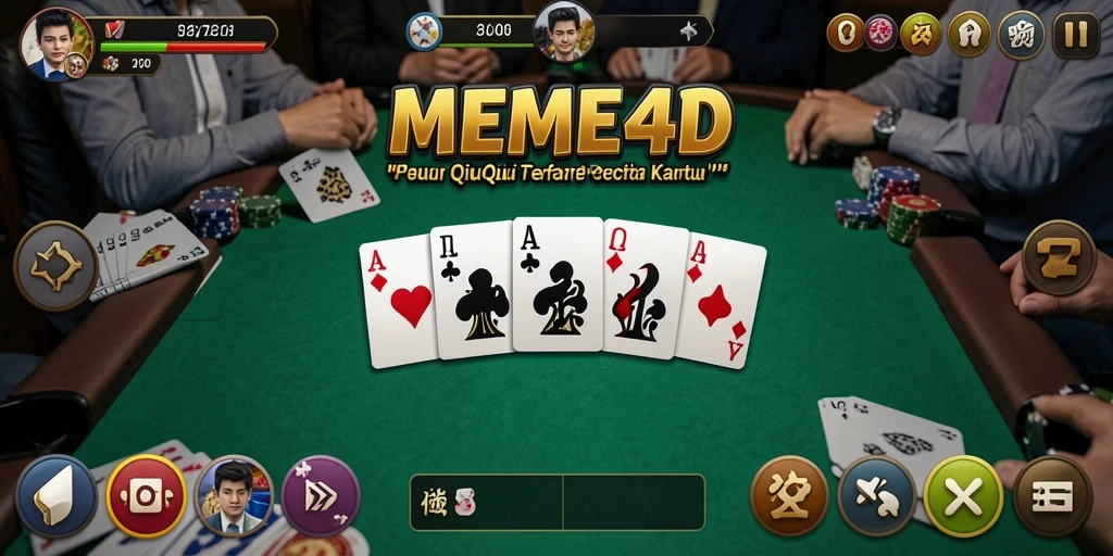 Screenshot permainan QiuQiu yang menampilkan keseruan bertanding.