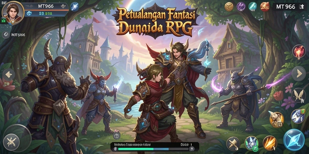 Tangkapan layar gameplay menampilkan aksi seru dalam dunia RPG.