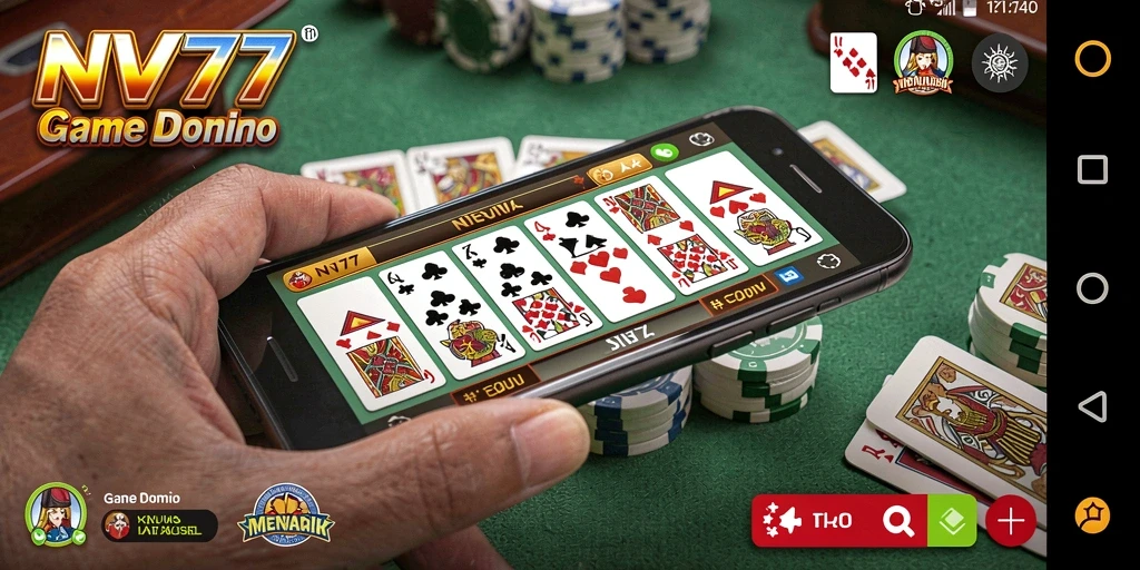 Tampilan gameplay NV77 yang menarik dalam bermain domino.
