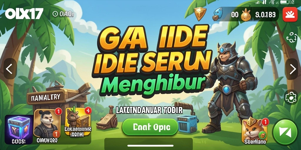 Tampilan gameplay OLX17 dengan bisnis yang berkembang pesat.
