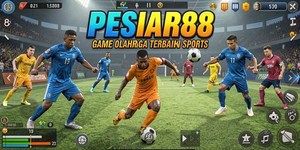 Tampilan screenshot PESIAR88 menampilkan aksi seru dalam pertandingan olahraga.