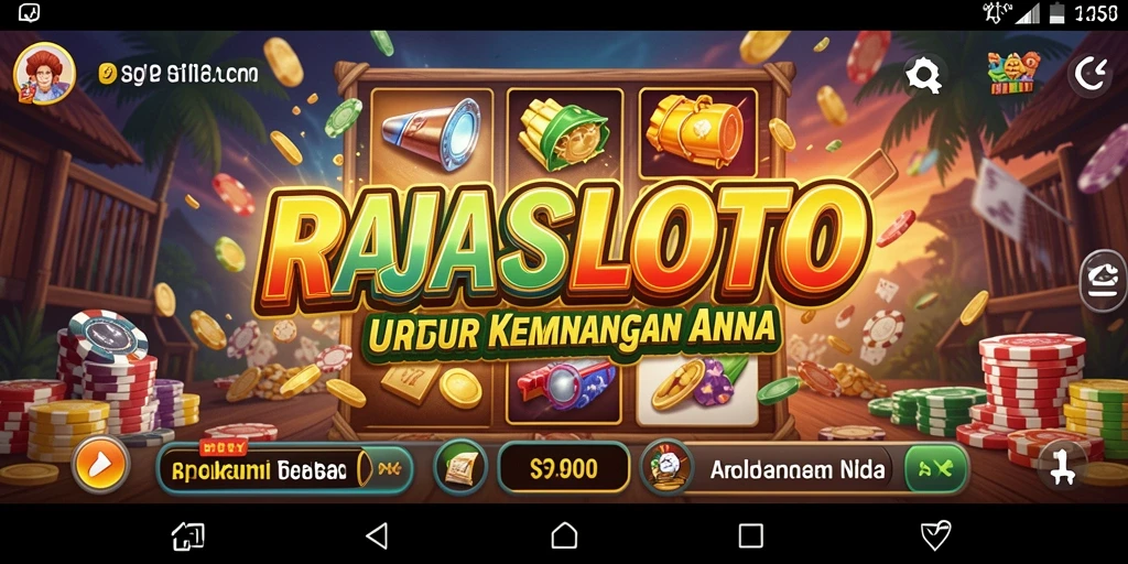 Tampilan antarmuka aplikasi RAJASLOTO yang menarik dan fungsional.