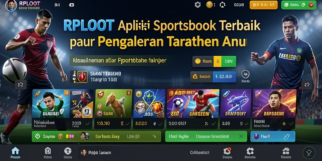 Screenshot gameplay RPLOOT yang menampilkan fitur sportsbook.