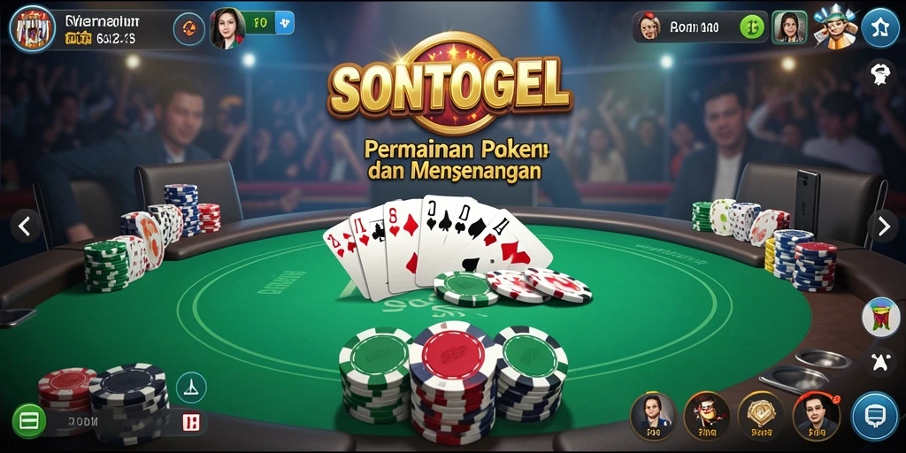 Tampilan gameplay seru di aplikasi poker SONTOGEL.