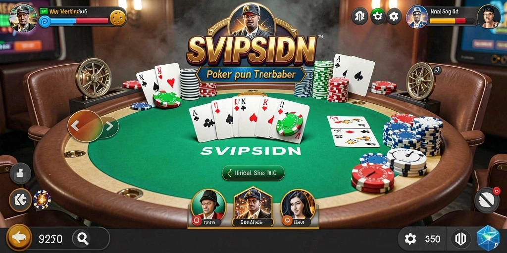 Tangkapan layar SVIPSIDN menampilkan gameplay poker yang seru.