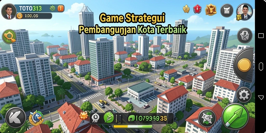 Screenshot TOTO313 menampilkan pemain membangun kota dengan strategi yang cermat.