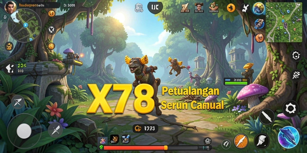 Tampilan gameplay X78 yang seru dan penuh warna.