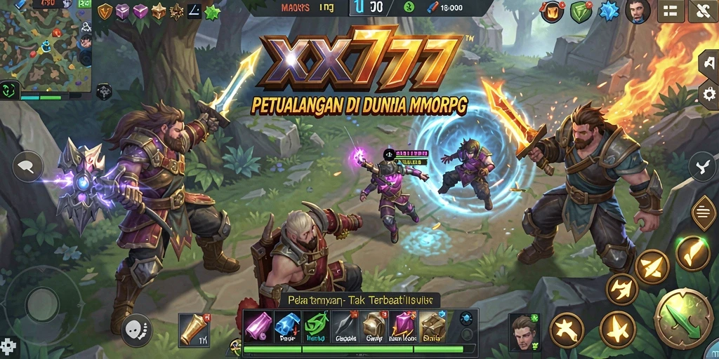 Tangkapan layar gameplay XXX777 yang menampilkan petualangan epik.